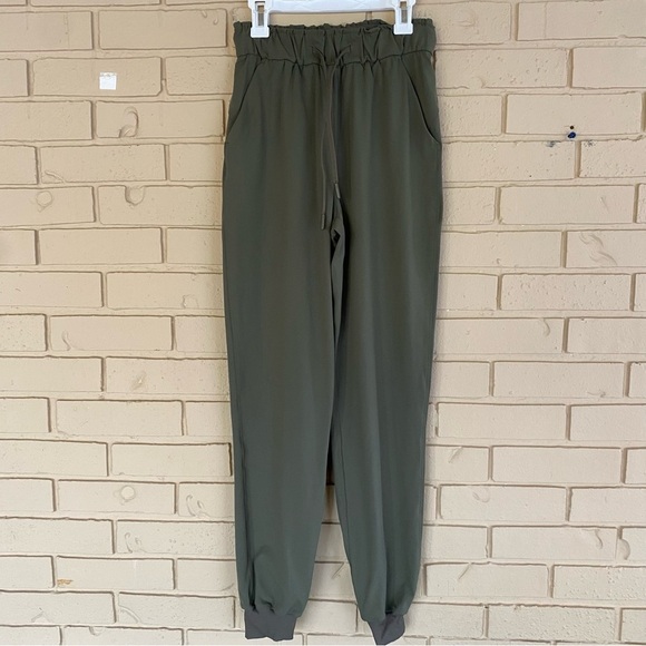 lululemon athletica Pants - Lululemon Stretch High-Rise Jogger Womens 2 Dark Olive Full Length Athleisure